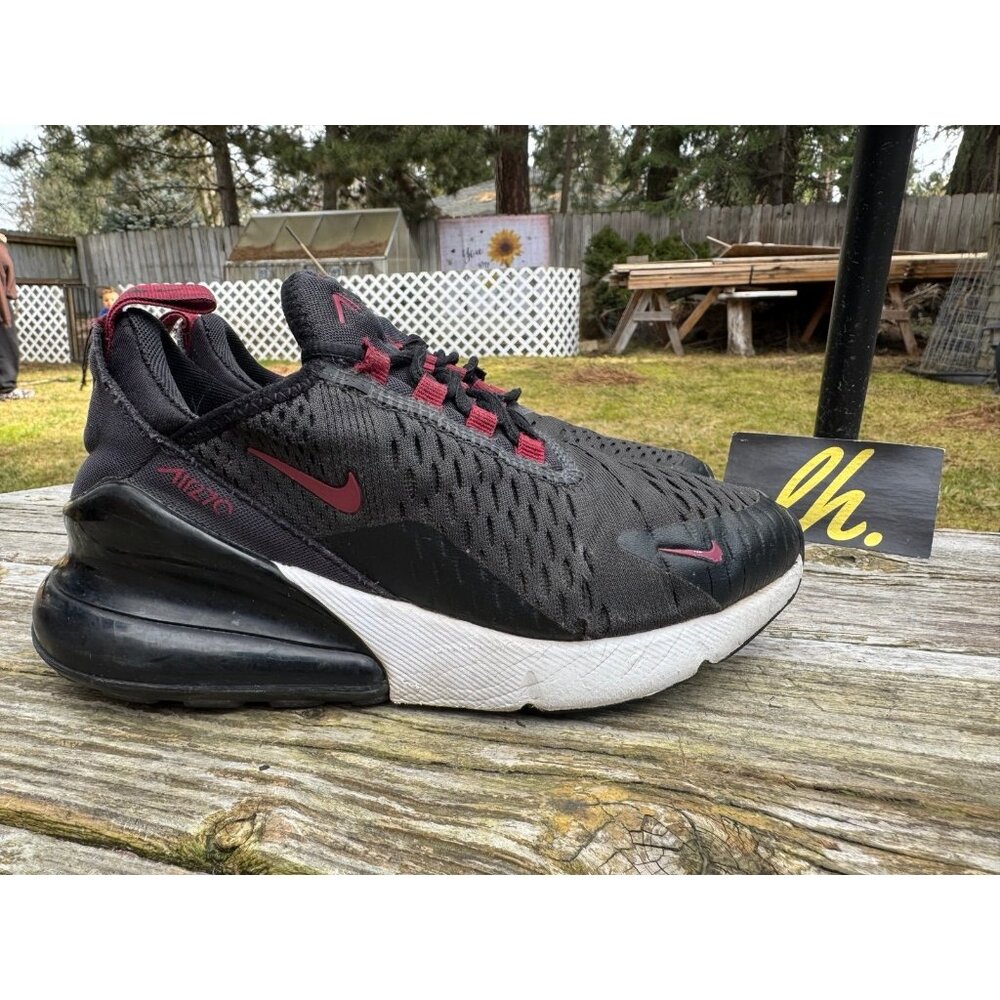 Size 3.5 Nike Air Max 270 Anthracite Team Red Athletic Running Shoes DZ4402-001